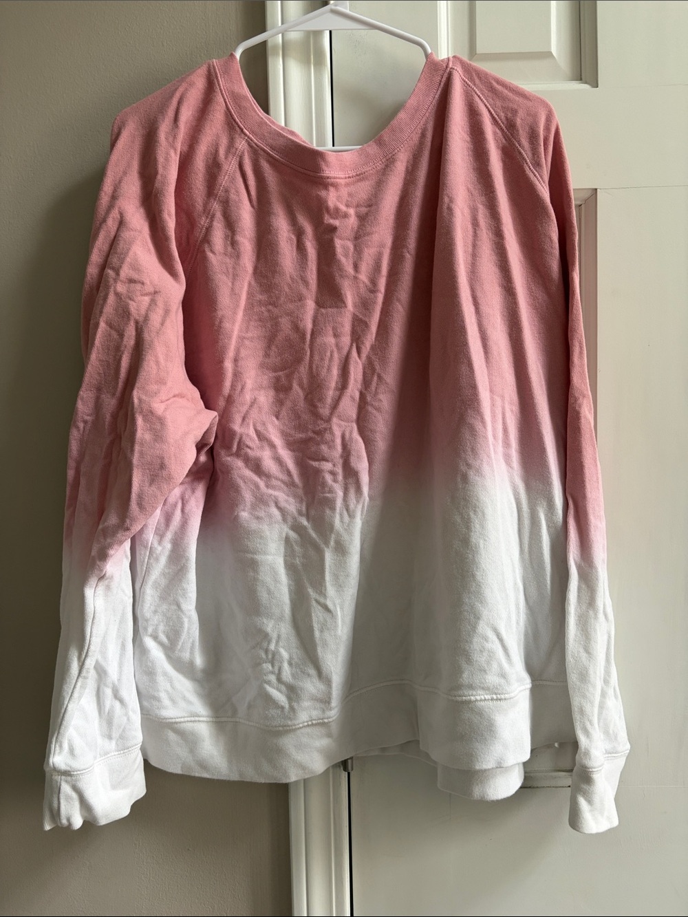 Old Navy Pink-to-White Ombre Crewneck Sweatshirt